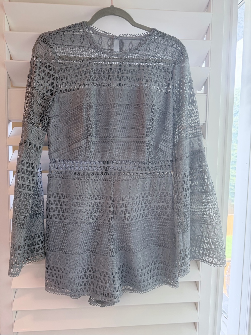 Bardot blue Crochet Romper - Picture 2 of 6